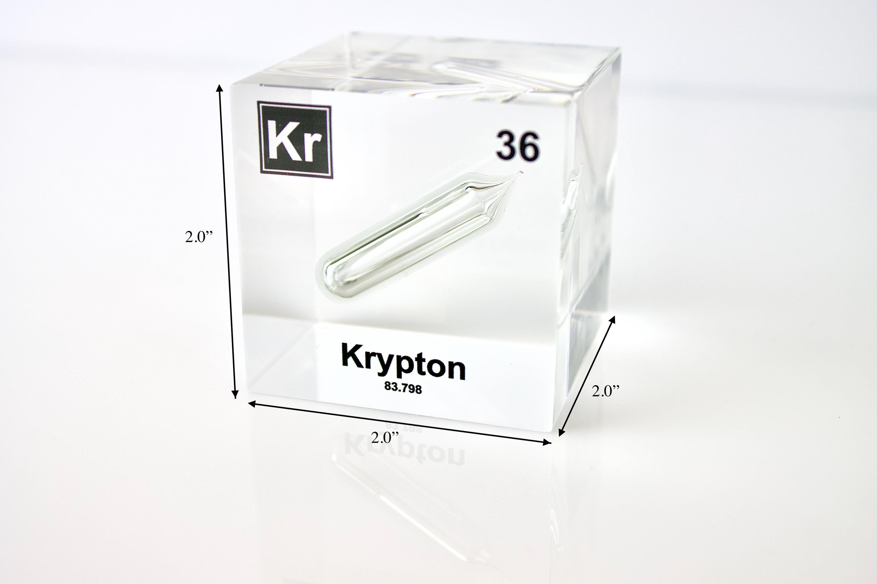 Noble Gas Display Krypton Element Cube PERIODIC TABLE Educational Gift ...