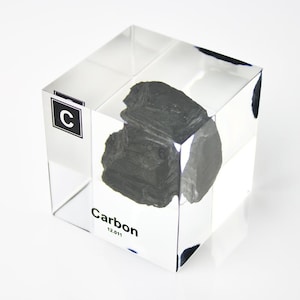 Carbon Element Cube Sample For Element Collection PERIODIC TABLE Decoration for Office Desk Educational Display for Science Teachers