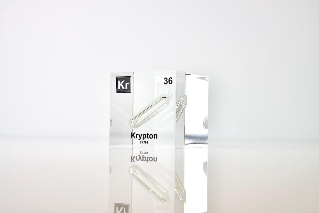Noble Gas Display Krypton Element Cube PERIODIC TABLE Educational Gift ...