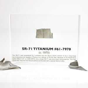 SR-71 Titanium Pilots Gift Blackbird Display Lockheed F-71 Blackbird Nasa Aircraft Authentic Military Aircraft Gift (C.O.A. Included)