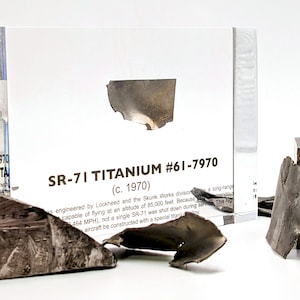 SR-71 Titanium Pilots Gift Blackbird Display Lockheed F-71 Blackbird Nasa Aircraft Authentic Military Aircraft Gift (C.O.A. Included)