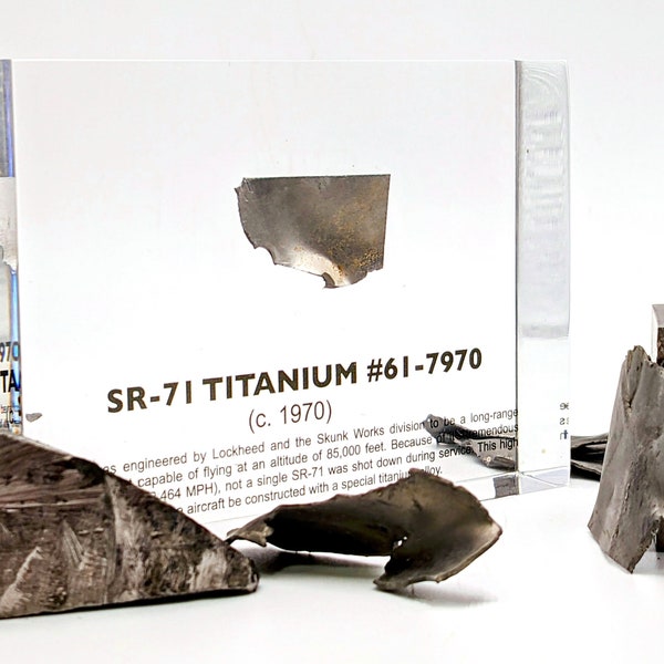 SR-71 Titanium Pilotengeschenk Blackbird Display Lockheed F-71 Blackbird NASA-Flugzeug Authentisches Militärflugzeuggeschenk (COA im Lieferumfang enthalten)