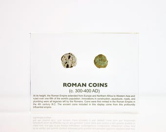 Romeinse muntendisplay Authentieke kwaliteit Oud-Romeins Rijk Acryldisplay Geschiedenis Student Cadeau-ideeën Historisch museum (inclusief COA)