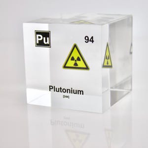 Plutonium display for office decoration for scientist element sample acrylic Cube Element Chemistry display