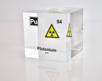 Plutonium display for office decoration for scientist element sample acrylic Cube Element Chemistry display