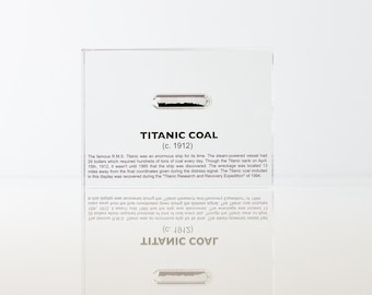 Rare Titanic Artifact Display Authentic Titanic Coal Relic Artifact From Historic 1912 RMS Wreckage Gift For Classroom (C.O.A. Included)