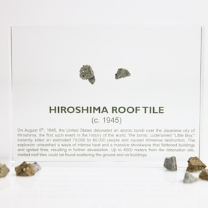 WW2 Hiroshima Atomic Bomb Rooftile Display Military Memorabilia Japan Little Boy Historical Student Gift History Student (C.O.A. Included)