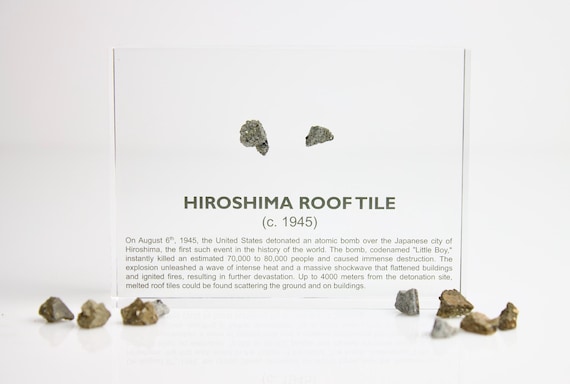 WW2 Hiroshima Atomic Bomb Rooftile Display Military Memorabilia