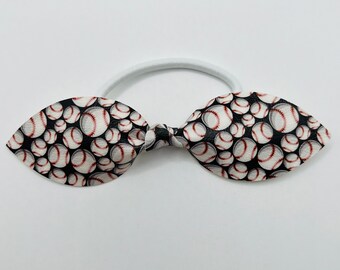 Baseball ponytail bow, lightweight, vegan, dance bow