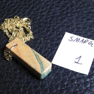 Handmade Green and Creme Mappa burl wood necklace pendant SMAPG1 image 5