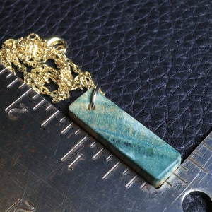 Handmade Green and Creme Mappa burl wood necklace pendant SMAPG1 image 4