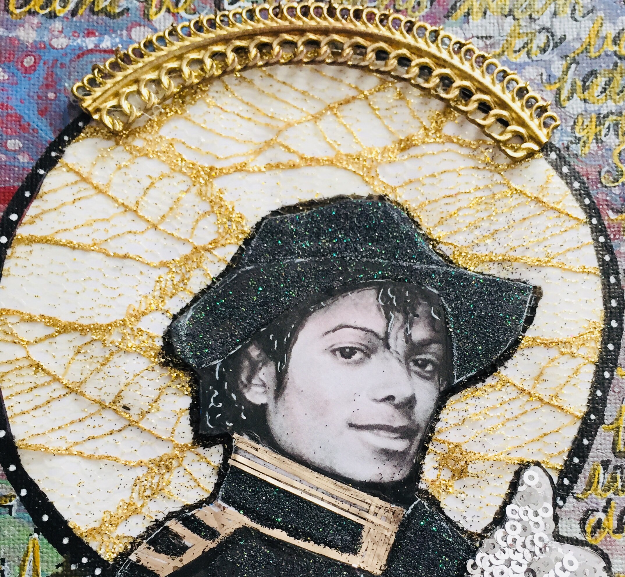 Michael Jackson “beat It”, Mixed Media on Canvas, Michael Jackson