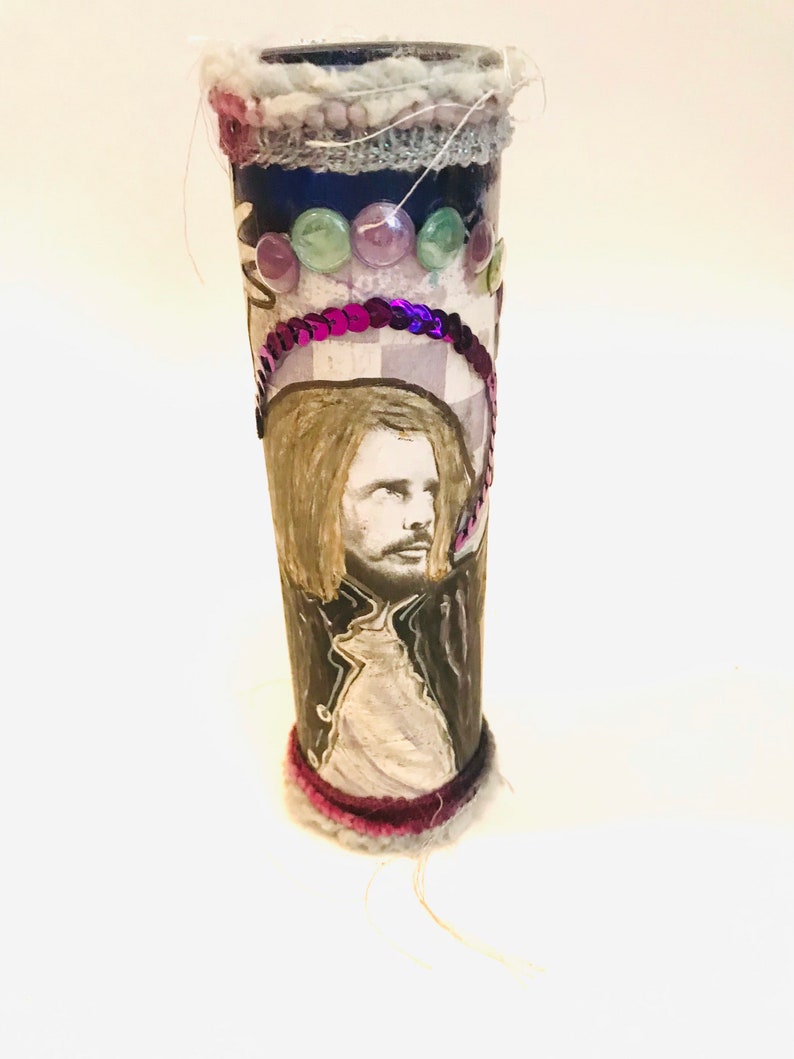 Chris Cornell Prayer Candle rock and roll candle music candle prayer Chris Cornell candle music candles Chris Cornell candle music decor image 8