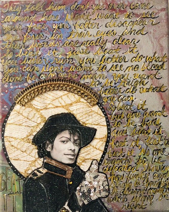 Michael Jackson “beat It”, Mixed Media on Canvas, Michael Jackson