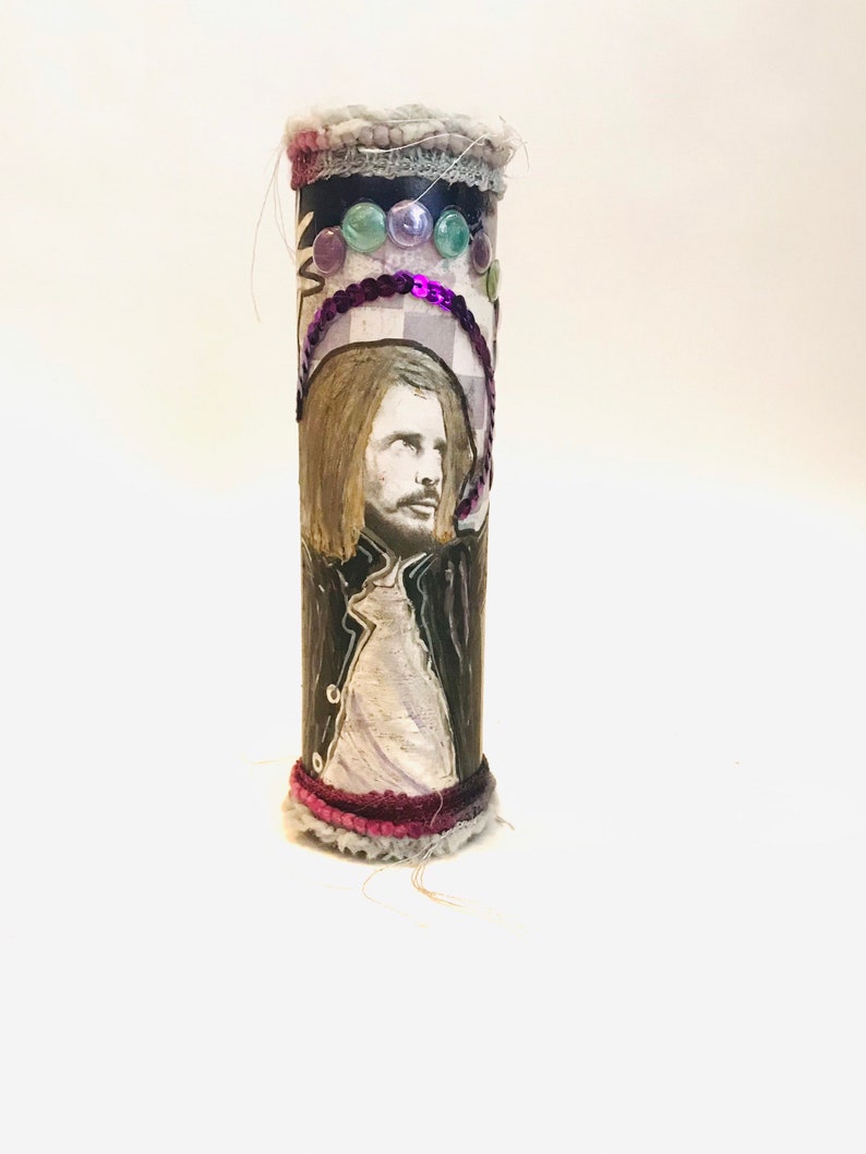 Chris Cornell Prayer Candle rock and roll candle music candle prayer Chris Cornell candle music candles Chris Cornell candle music decor image 1