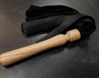 26,5 pulgadas XL Mango y látigo de cuero grueso