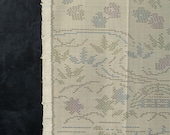 Vintage Japanese Oshima Tsumugi Silk Textile / Kimono Fabric Scrap / Traditional Weaving 62.2"
