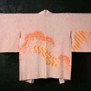 HAORI Japanese Vintage Kimono Silk Antique Jacket Robe Dress SHIBORI Dyed Textile/EIL13/515