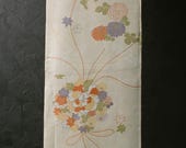 Japanese Fabric Silk Textile Vintage Kimono Antique Boro Patch Kusakizome Dyed 39.8"/EIK25/20