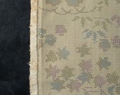 Vintage Japanese Oshima Tsumugi Silk Textile / Kimono Fabric Scrap / Traditional Weaving 62.2"