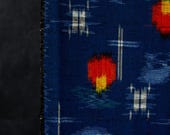 Vintage Japanese Wool Kimono Fabric Scrap / Patchwork Craft Textile / Showa Era 63.8"