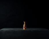 Vintage Japanese Wooden Tokkuri with Miniature Daruma Dolls / Hand-Painted Sake Bottle Folk Art Ornament / Showa Era 3.7"