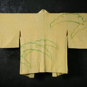 HAORI Japanese Vintage Kimono Silk Antique Jacket Robe Dress SHIBORI Dyed Textile/EIL18/515