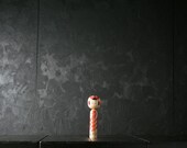 Japanese Wooden Doll Vintage Ornament KOKESHI Antique Sculpture Figurine 1945-/H 7.1"/EIK38/160