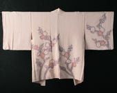HAORI Japanese Vintage Kimono Silk Antique Jacket Robe Dress SHIBORI Dyed Textile/EIP84/530