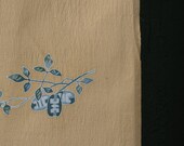 Japanese Fabric Silk Textile Vintage Kimono Antique Boro Patch Kusakizome Dyed 41.3"/EIN48/60