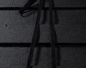 Japanese Fabric Silk Vintage Kimono OBIJIME Belt Antique Boro Black KUMIHIMO Woven Textile 61.4"/EIG69/35