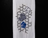 Vintage Japanese Tenugui Cloth, Showa Era Traditional Cotton Textile 31.9"/EIX57/40