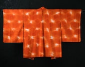 HAORI Japanese Vintage Kimono Silk Antique Jacket Robe Dress Dyed Textile/EIN14/580
