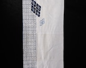 Vintage Japanese Tenugui Cloth, Showa Era Traditional Cotton Textile 35"/EIX54/50