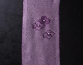 Japanese Fabric Silk Textile Vintage Kimono Antique Boro Patch Kusakizome SHIBORI Dyed 41.3"/EIK76/50