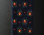 Japanese Fabric Wool Textile Vintage Kimono Antique Boro Patch Kusakizome Woven 40.2"/EIN72/75