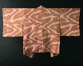 HAORI Japanese Vintage Kimono Silk Antique Jacket Robe Dress SHIBORI Dyed Textile/EIQ37/455