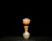 Japanese Wooden Doll Vintage Ornament KOKESHI Antique Sculpture Figurine 1945-/H 6.3"/EIB74/175