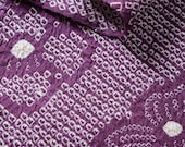 Japanese Fabric Silk Textile Vintage Kimono Antique Boro Patch Kusakizome SHIBORI Dyed 45.7"/EIC87/50