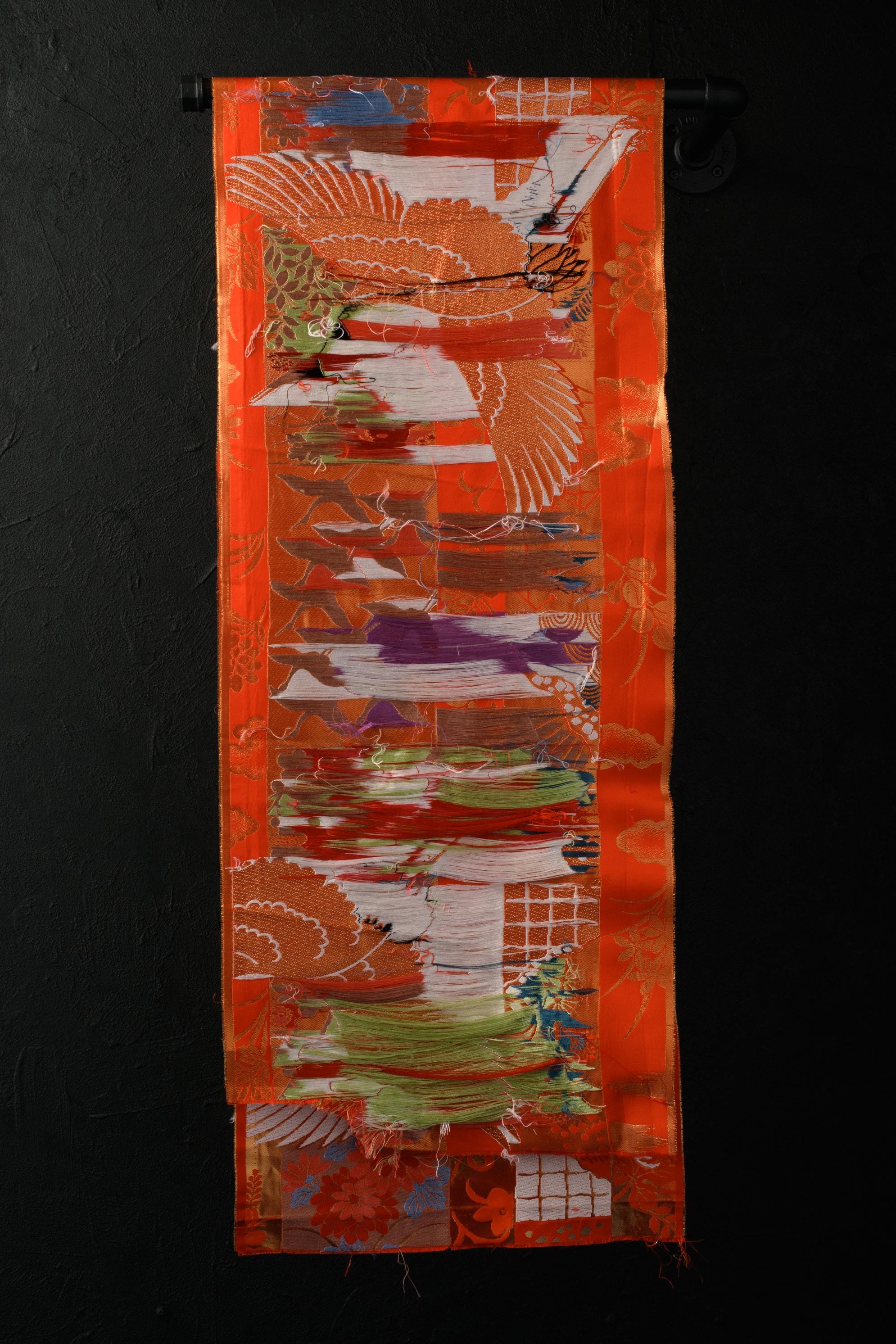 Japanese Fabric Silk Textile Vintage Kimono Antique Boro Patch