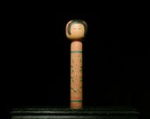 Japanese Wooden Doll Vintage Ornament KOKESHI Antique Sculpture Figurine 1945-/H 14.2"/EID07/435