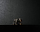 Japanese Wooden Doll Vintage Ornament BEAR Antique Small Figurine 1945-/H 2.2"/EIT26/35