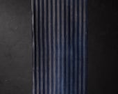 Japanese Fabric Cotton Textile Vintage Kimono Antique BORO RANRU Patch Indigo Blue SHIMA 64.2"/EIT87/100