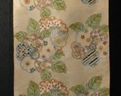 Japanese Fabric Silk Textile Vintage Kimono Antique Boro Patch Dyed 53.1"/EIS26/90