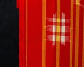Vintage Japanese Wool Kimono Fabric Scrap / Showa Era Textile Remnant / Sewing, Patchwork & Upcycling Material 61.4"