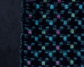 Vintage Japanese Indigo Kasuri Fabric Scrap / Bingo Cotton Textile 65"/EJA17/100