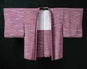 HAORI Japanese Vintage Kimono Silk Antique Jacket Robe Dress Dyed Textile/EIN15/590