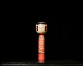 Japanese Wooden Doll Vintage Ornament KOKESHI Antique Sculpture Figurine 1945-/H 9.4"/EIF79/290
