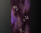 Japanese Fabric Silk Textile Vintage Kimono Antique Boro Patch CHIRIMEN Dyed 34.6"/EIR85/35