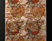 Japanese Fabric Silk Textile Vintage Kimono Antique Boro Patch Woven 41.3"/EIS30/265